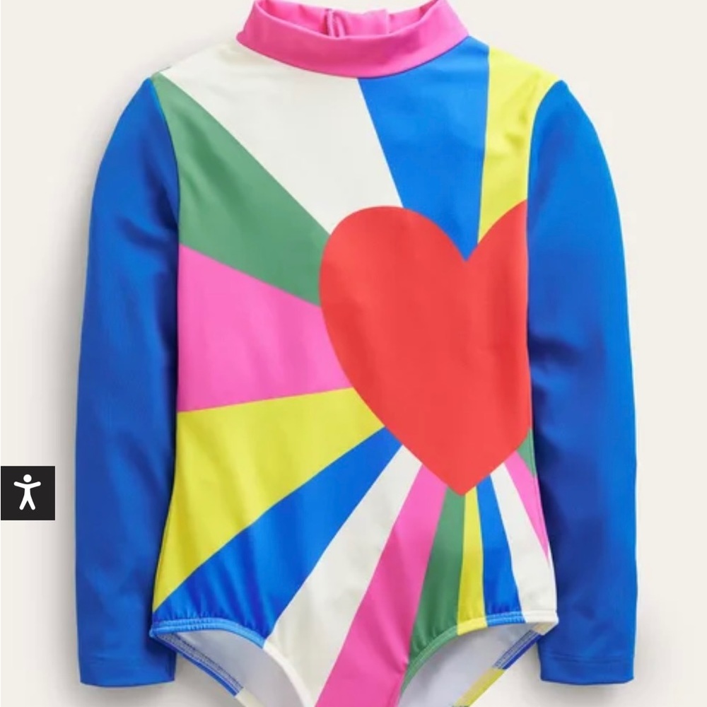 Boden Youth Swimsuit Rashguard 7-8Y